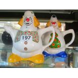 Two Wade clown teapots
