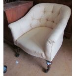 A Victorian buttonback chair