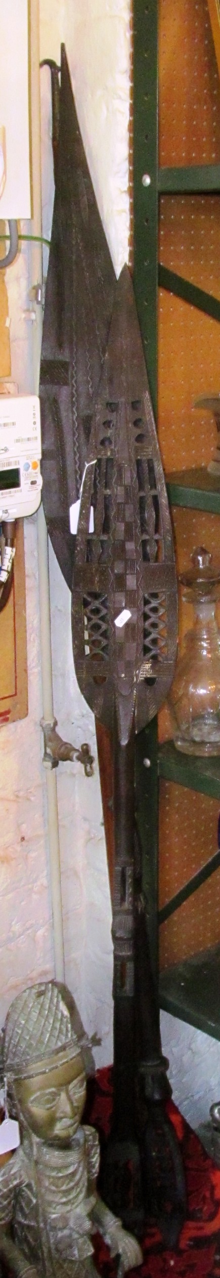 Two African ceremonial spears - Image 3 of 3