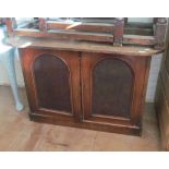 A mahogany chiffoniere base