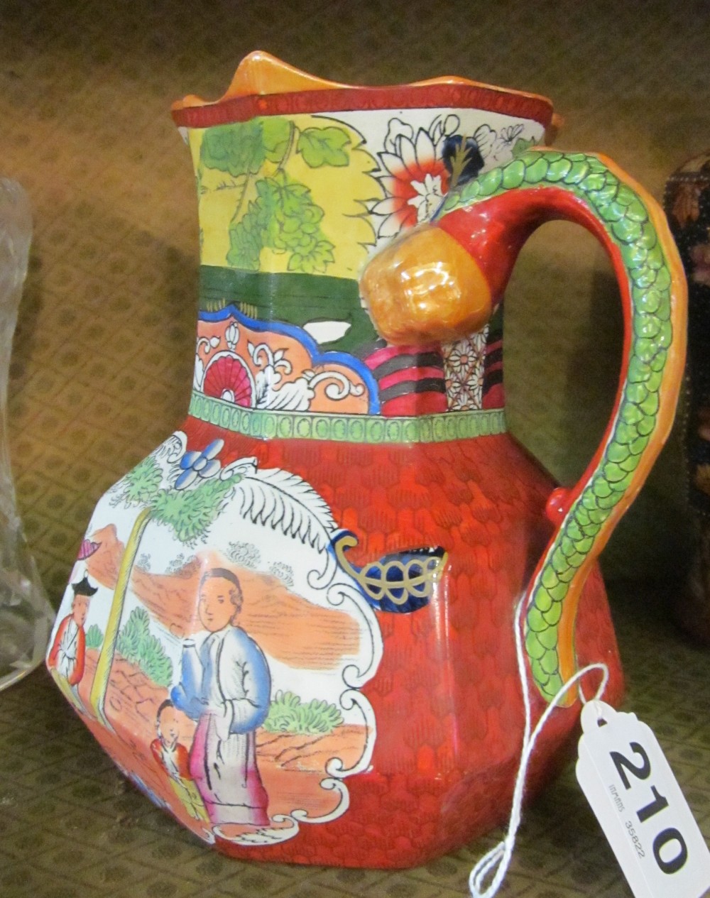 Two Chinese vases and Masons jug