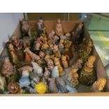 Various large Wade nursery rhyme figures, other small Whimsie nursery rhyme figures and animals