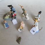 A Wade Collectors Club Peter Pan set; Peter Pan, Wendy, Michael, John and Captain Hook with