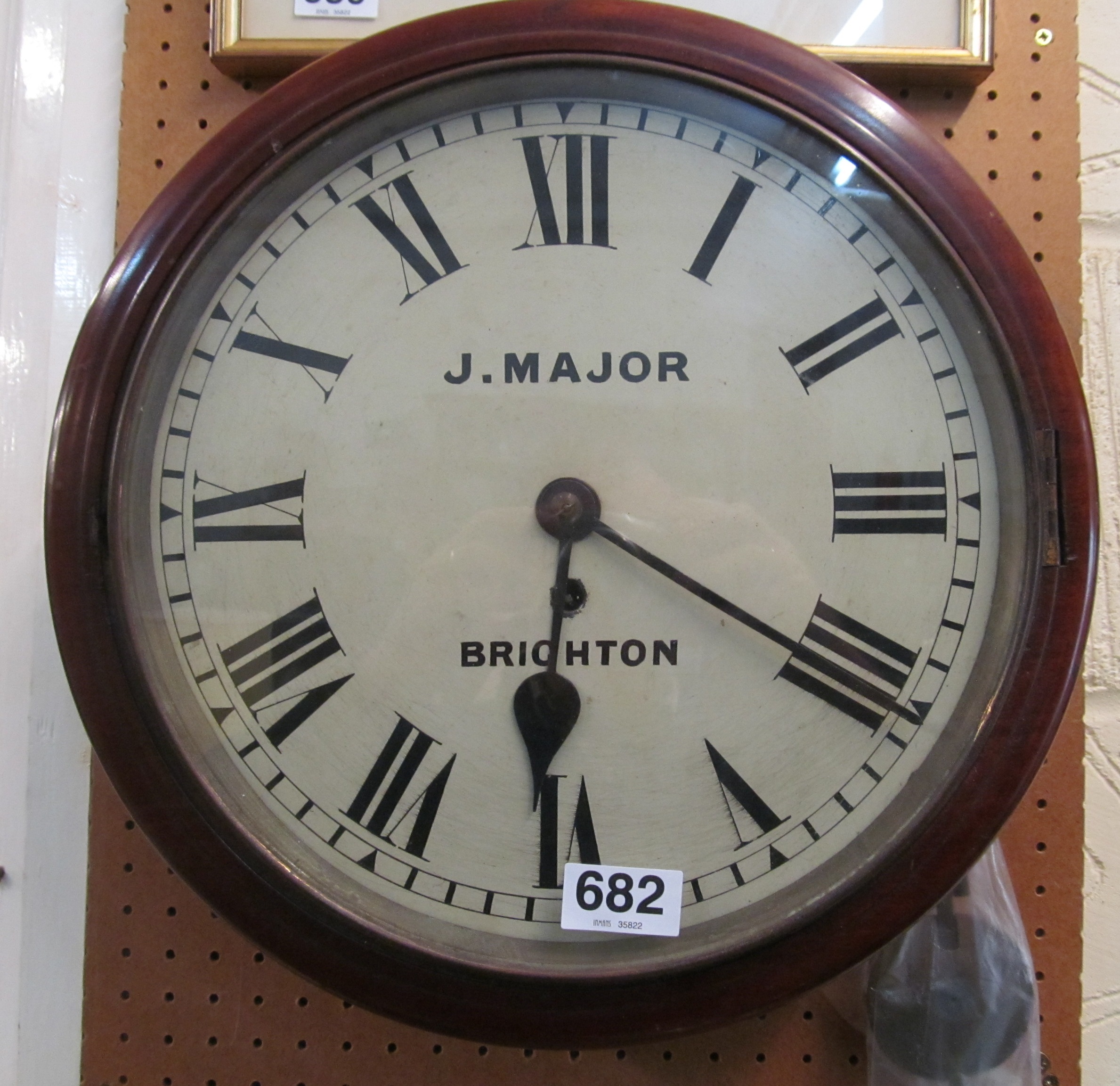 A single fusee wall clock J. Major, Brighton