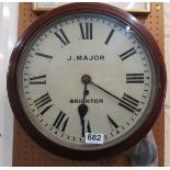 A single fusee wall clock J. Major, Brighton