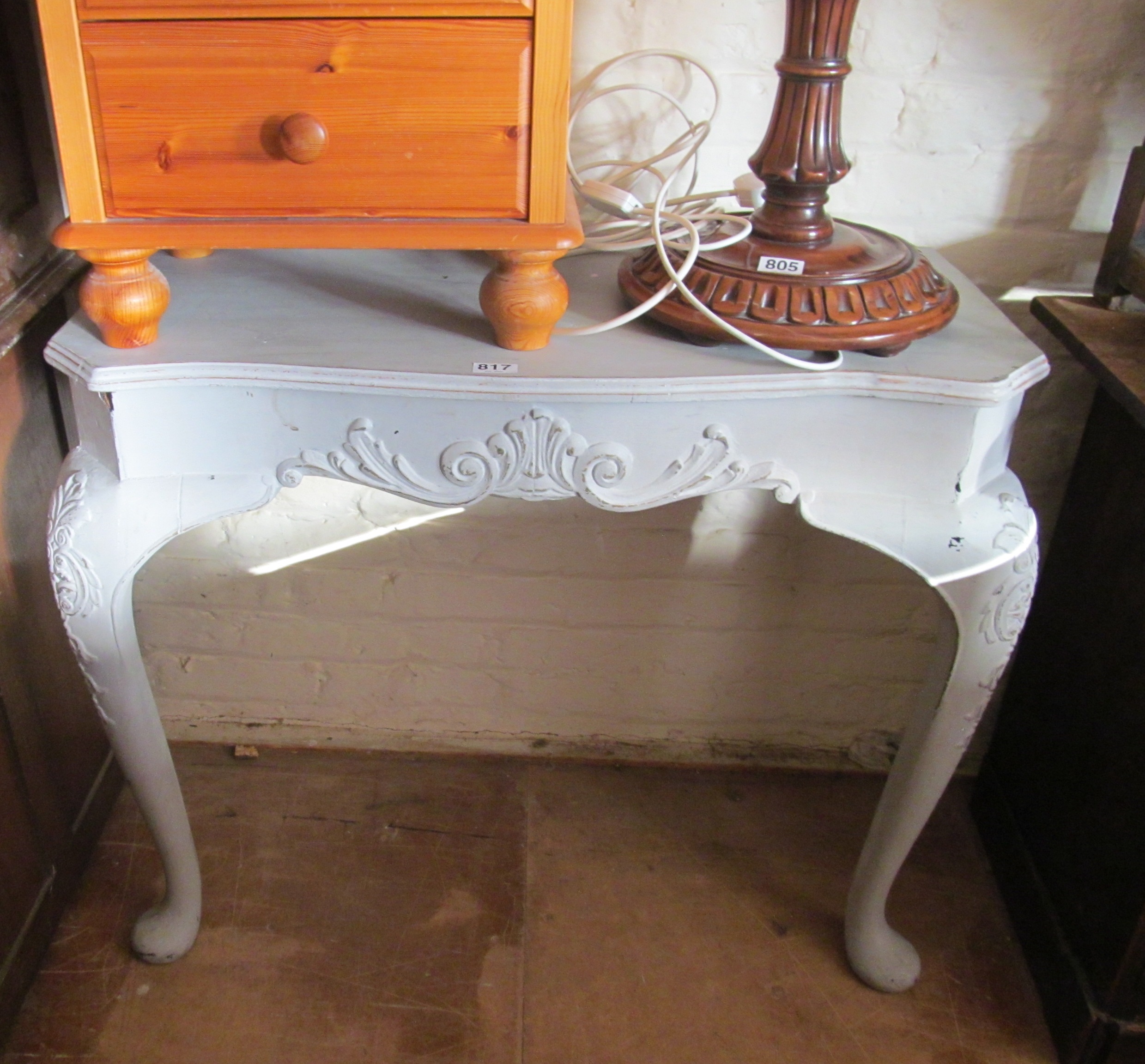 A reproduction console table