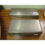 Two silver cigarette boxes