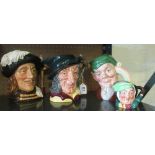 Four Royal Doulton character jugs