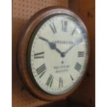 An oak wall clock Old Steine BRIGHTON to dial