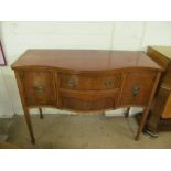 A 19th Century mahogany sideboard, crossbow front, two central drawers and two cupboards