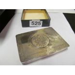 An eastern white metal box inset with Mother Theresa dollar