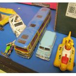 A Corgi The Beatles Yellow Submarine, Magical Mystery Tour bus and Corgi Bedford van and Mini both