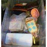 Various miscellaneous items including jewellery boxes, sunglass buttons et cetera