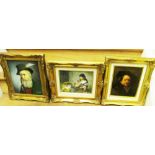Three oils portraits