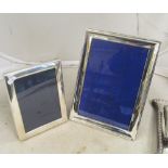 Two plain silver photo frames