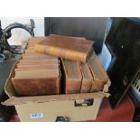 Nineteen leather bound Dickens books