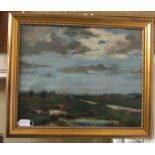 H.T. Koch - oil on canvas landscape in gilt frame