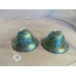 Two John Ditchfield lamp shades lustre finish