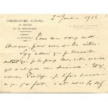 FAURÉ GABRIEL: (1845-1924) French Composer. A.L.S., Gabriel Fauré, two pages, to a 5.