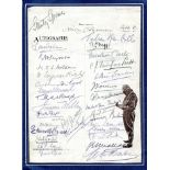 [AVIATION]: An unusual printed 4to page reserved for autographs,