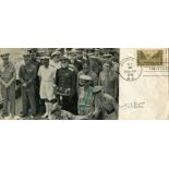 [JAPANESE SURRENDER]: An unusual commemorative envelope featuring a neatly affixed 6.