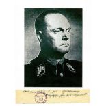 BERKELMANN THEODOR: (1894-1943) German Nazi SS-Gruppenfuhrer.