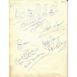 BIG GAMBLE THE: A 4to page removed from an album featuring a group of four individual signatures