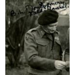 MONTGOMERY B. L.: (1887-1976) British Field Marshal of World War II. Vintage war date signed 3 x 3.