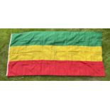 [ETHIOPIA]: A World War II date national flag of Ethiopia (measuring 108 x 53”) of green,