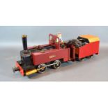 A Gauge 1 Live Steam Engine Kermit with Tender 35 cms long