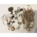 A Small Collection of Jewellery to include an oval cameo brooch, various bead necklaces and other