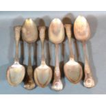 A Set of Six Victorian Irish Silver Table Spoons with Kings Pattern Handles, Dublin 1853, maker's