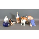 A Beswick Model of a Jack Russell Terrier together with Royal Doulton Model of Dog with Pheasant,