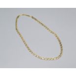 A 9ct. Gold Linked Necklace, 33 gms. 61 cms long