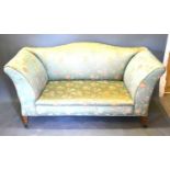 A 19th Century Hump Back Double Drop End Sofa raised upon square tapering legs 170 cms long, 70