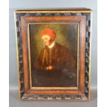 19th Century English School, Portrait of Jedediah Buxton with Red Headdress and Feather, The