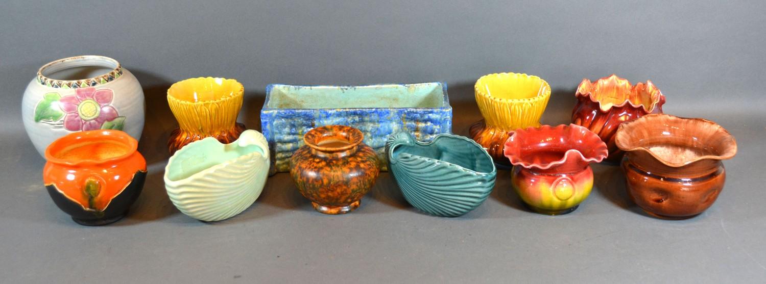 A Collection of Bretby Squat Vases