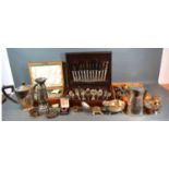 A Collection of Silver Plated Flatware and other silver plated items