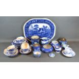 A 19th Century Copeland Spode Tower Pattern Meat Platter together with other related items