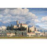 Christopher A. Hankey 'The Tuscan Appenines near Prato' oil on canvas, signed, 50 x 86 cms