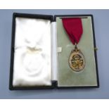 The Order of the Bath Companions Neck Badge. silver gilt within original box (possibly relating to