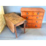 A Victorian Mahogany Straight Front Chest of two short and three long drawers together with a 19th