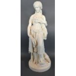 A 19th Century Parian Figure in the form of Ruth, 49 cms tall