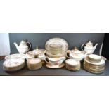 A Royal Doulton Canton Pattern Tea Dinner and Coffee Service comprising coffee pot, teapot,