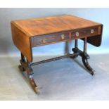 A 19th Century Mahogany Sofa Table, the moulded top above two frieze drawers opposed by dummy