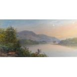 A Pair of Late 19th Early 20th Century Watercolours, River Scenes, signed with initial, 22 x 41 cms