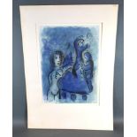 Marc Chagall, Rahab And The Spies Of Jericho, colour Lithograph for Verve, number M. 244, 35.5 X