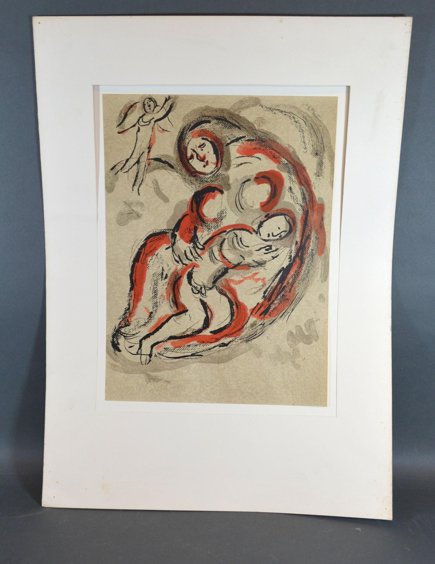 Marc Chagall, Hagar In The Desert, colour Lithograph for Verve, Number M. 241, 35.5 X 26cms