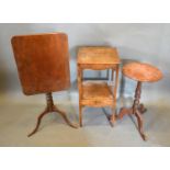 A 19th Century Mahogany Pedestal Table of rectangular form together with another similar with