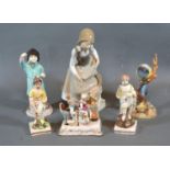 A Royal Worcester Figurine modelled by F.G. Doughty 'February' together with a Crown Derby model